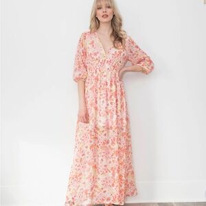 NWTFloral print maxi with side slit